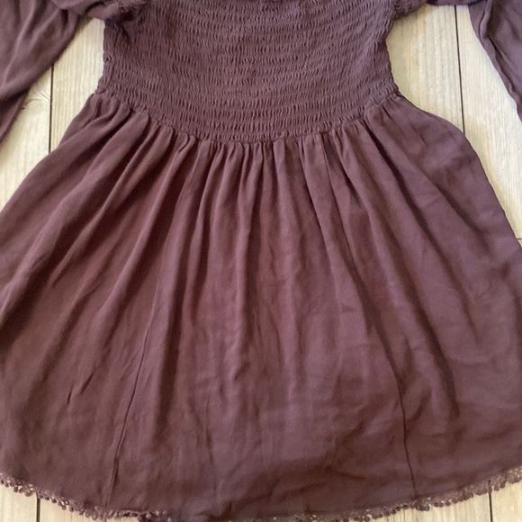 Brown Alter’d State w Rouching Chest  and Embroderment Along Bottom Size L - Picture 6 of 9